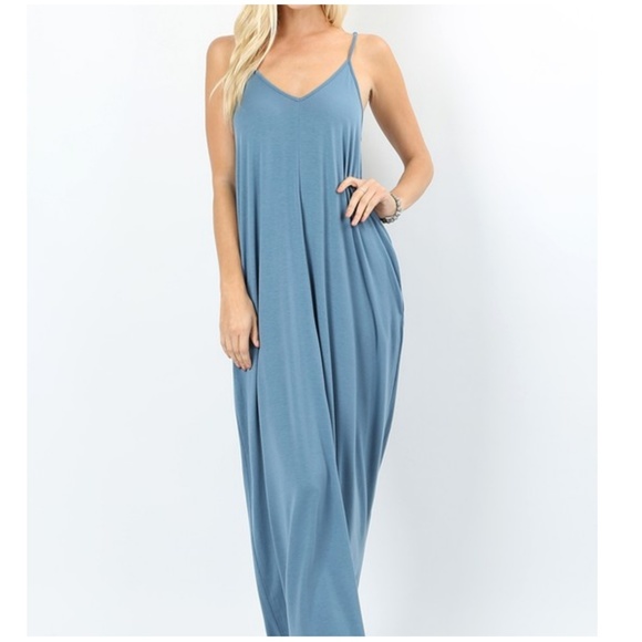 Dresses & Skirts - Blue Harem Maxi Dress S,L